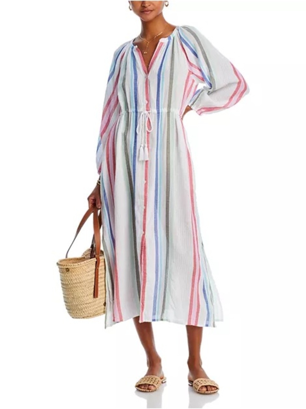 Tommy Bahama Multi Stripe Dobby Dress Medium